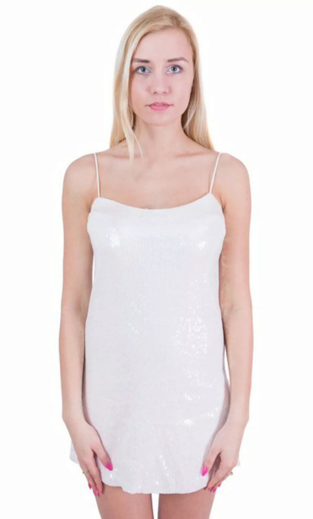 Sarcia.eu Minikleid Weißes Minikleid - Pailletten, John Zack S günstig online kaufen