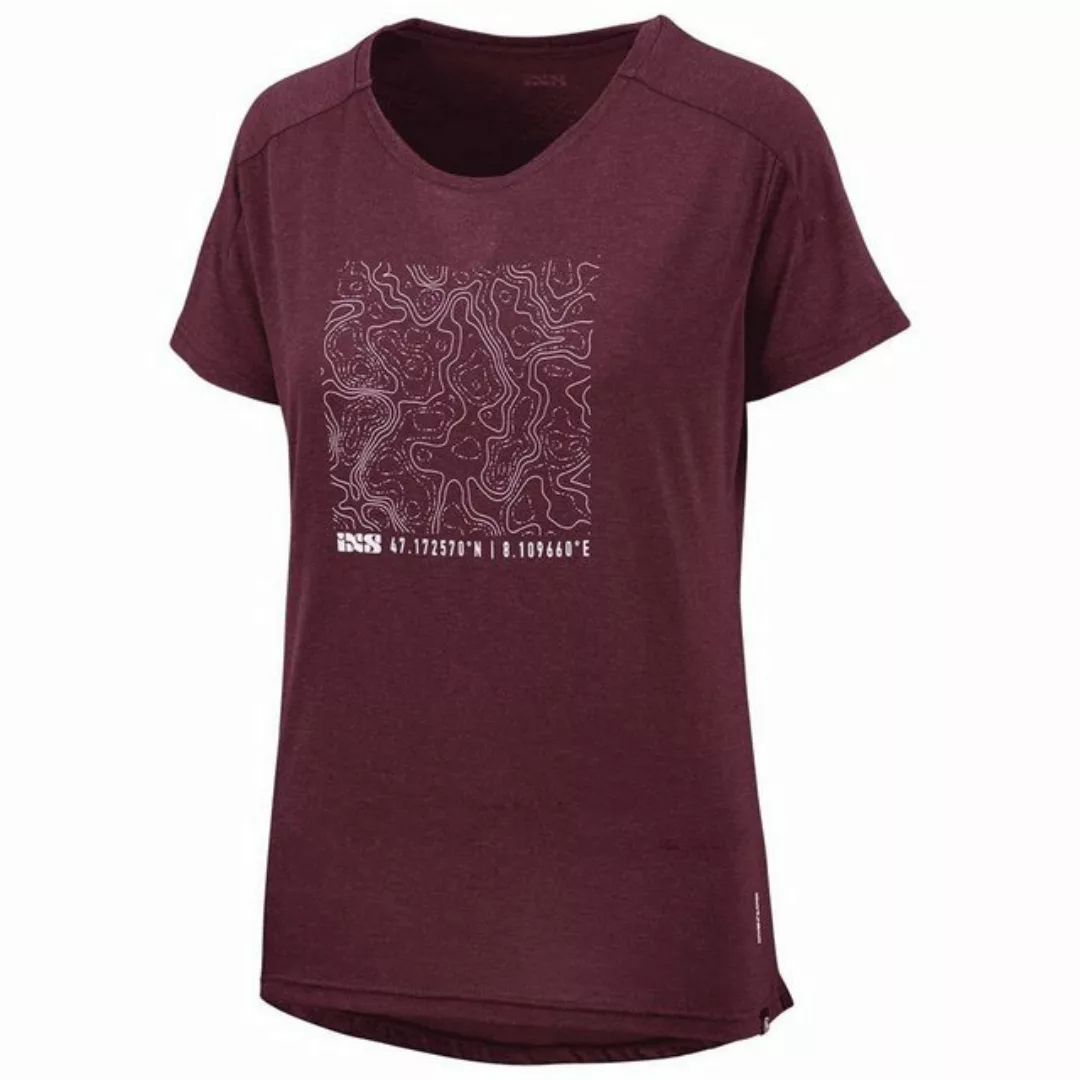 IXS T-Shirt Flow Women Tech Tee Contour raisin (1-tlg) günstig online kaufen