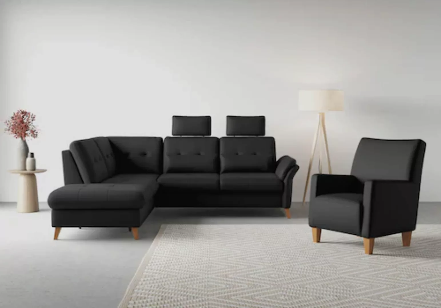 sit&more Ecksofa »Göteborg«, inkl. Sitztiefenverstellung, wahlweise mit Bet günstig online kaufen