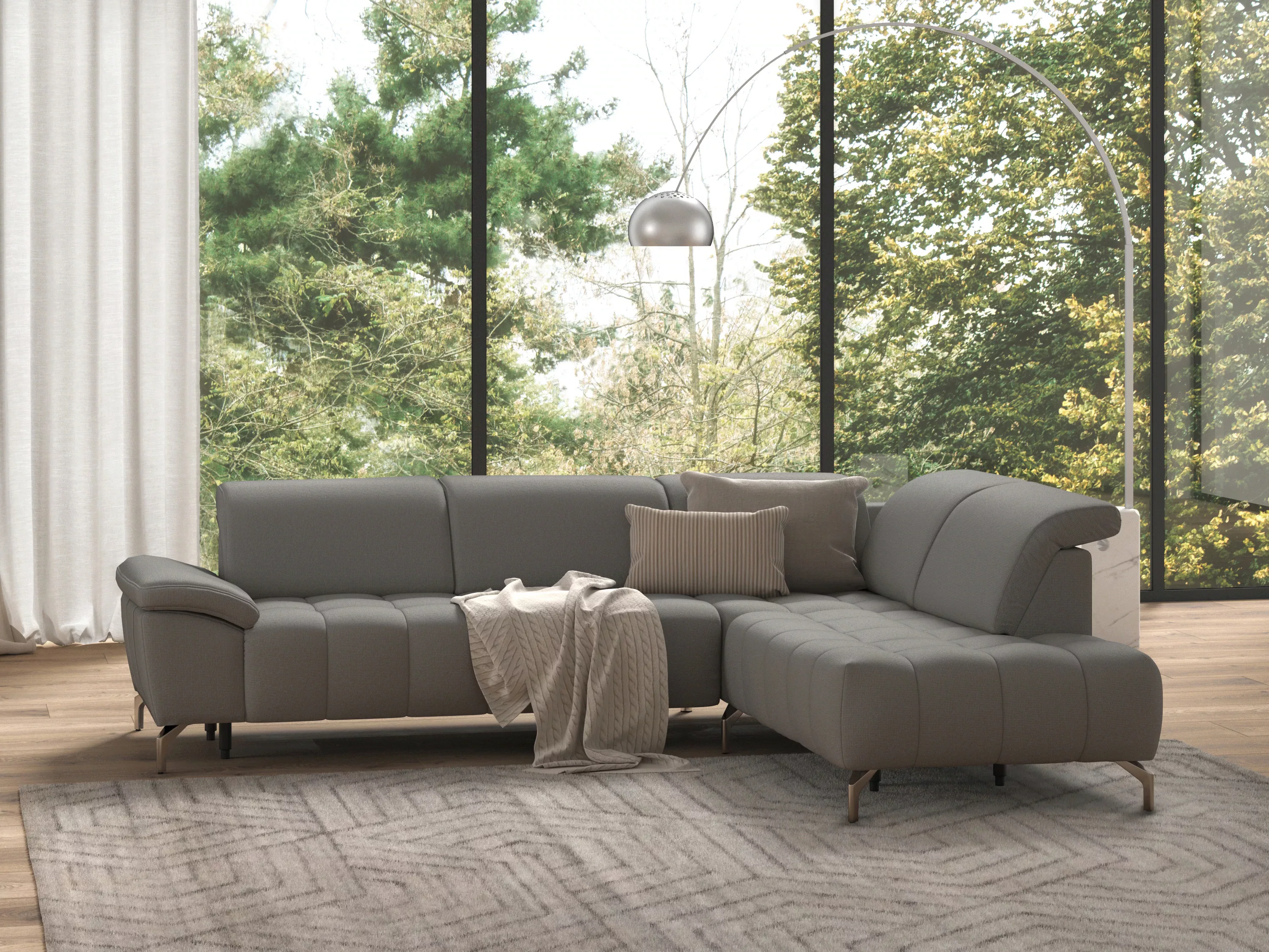 sit&more Ecksofa »Cool L-Form«, wahlweise mit Kopfteilverstellung und Vorzi günstig online kaufen