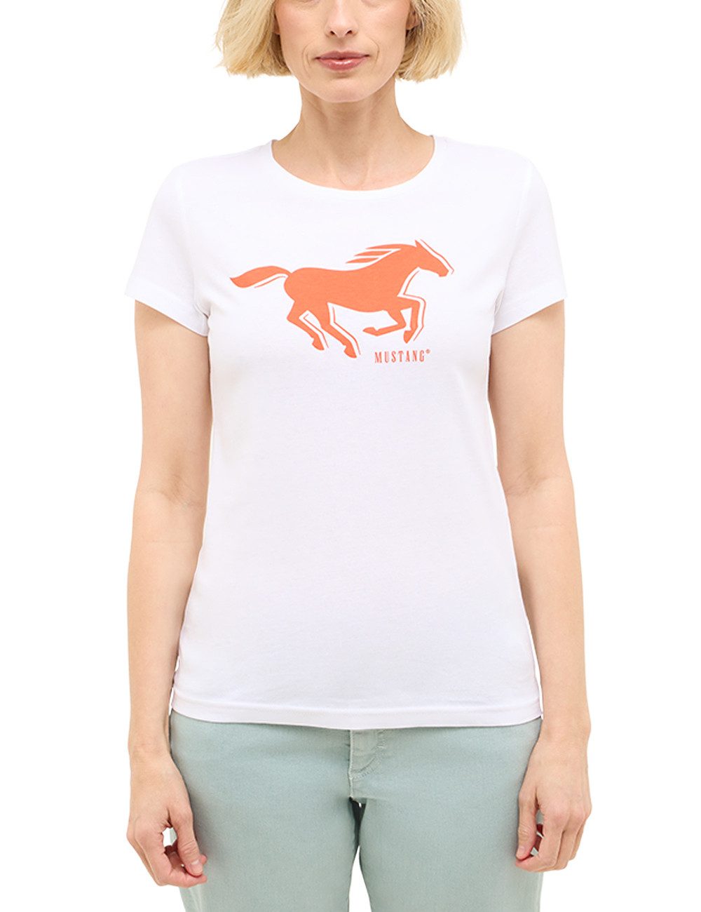 MUSTANG Kurzarmshirt "Damen Style Loa" günstig online kaufen