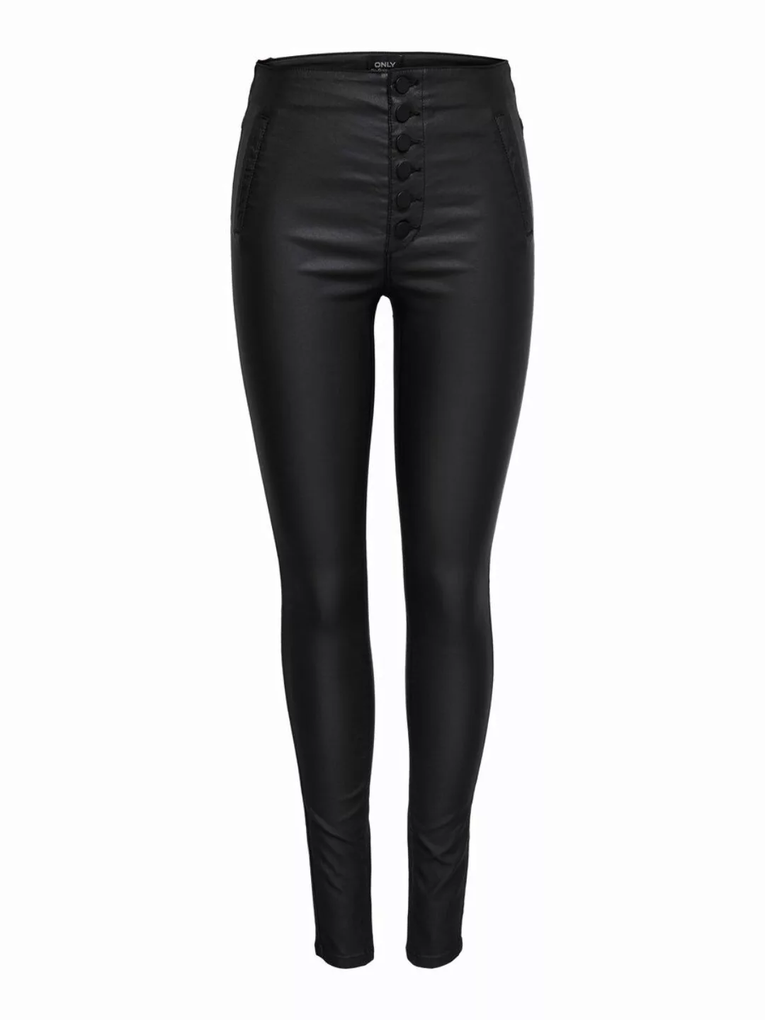 ONLY Beschichtete Leggings Damen Schwarz günstig online kaufen