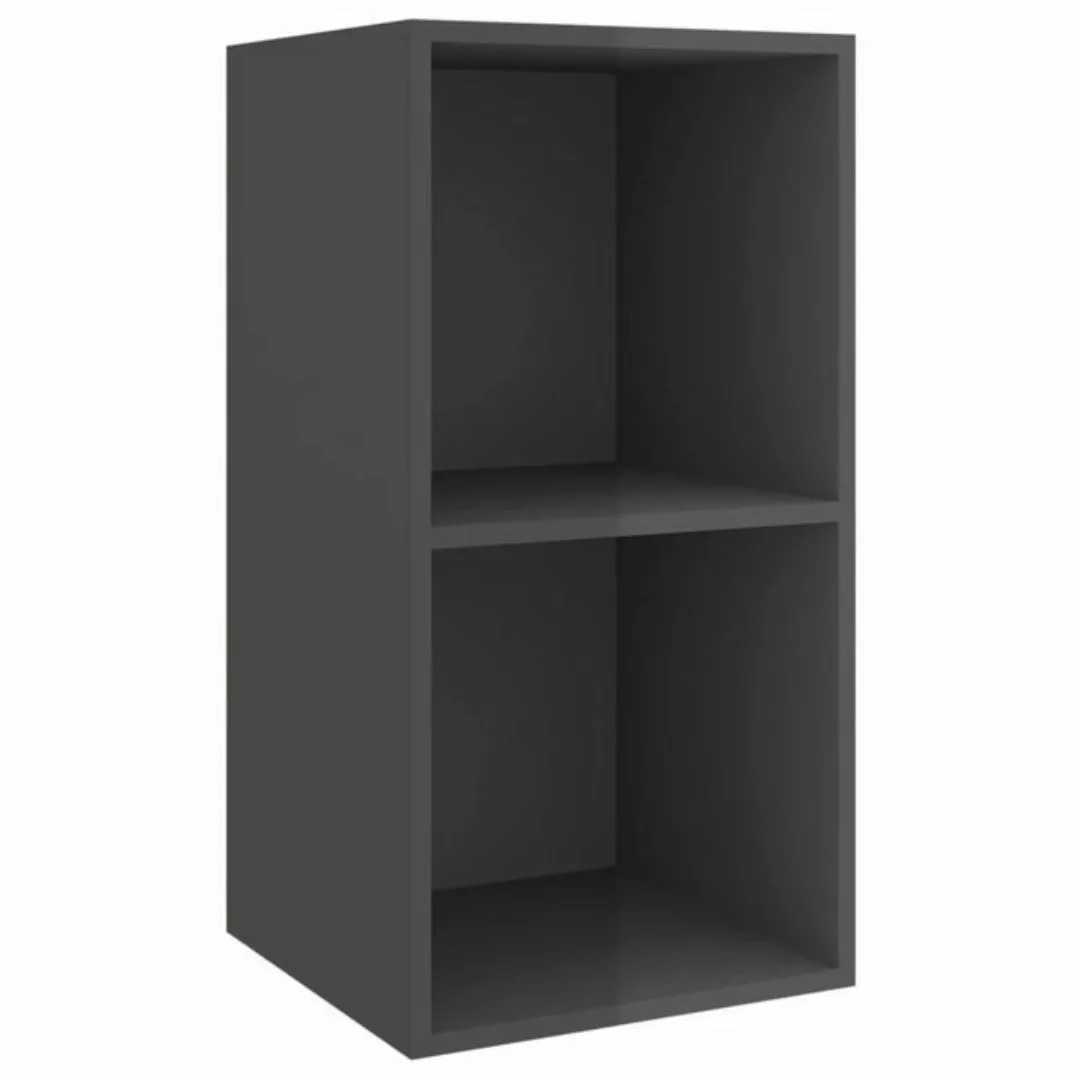 furnicato TV-Schrank TV-Wandschrank Hochglanz-Grau 37x37x72 cm Holzwerkstof günstig online kaufen