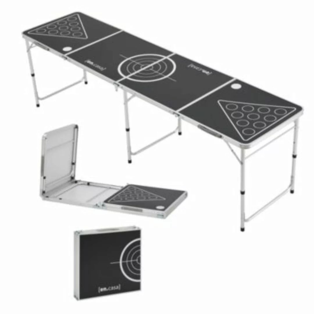 en.casa Bierpong Tisch Ibiza Klapptisch verstellbar und klappbar Aluminium- günstig online kaufen