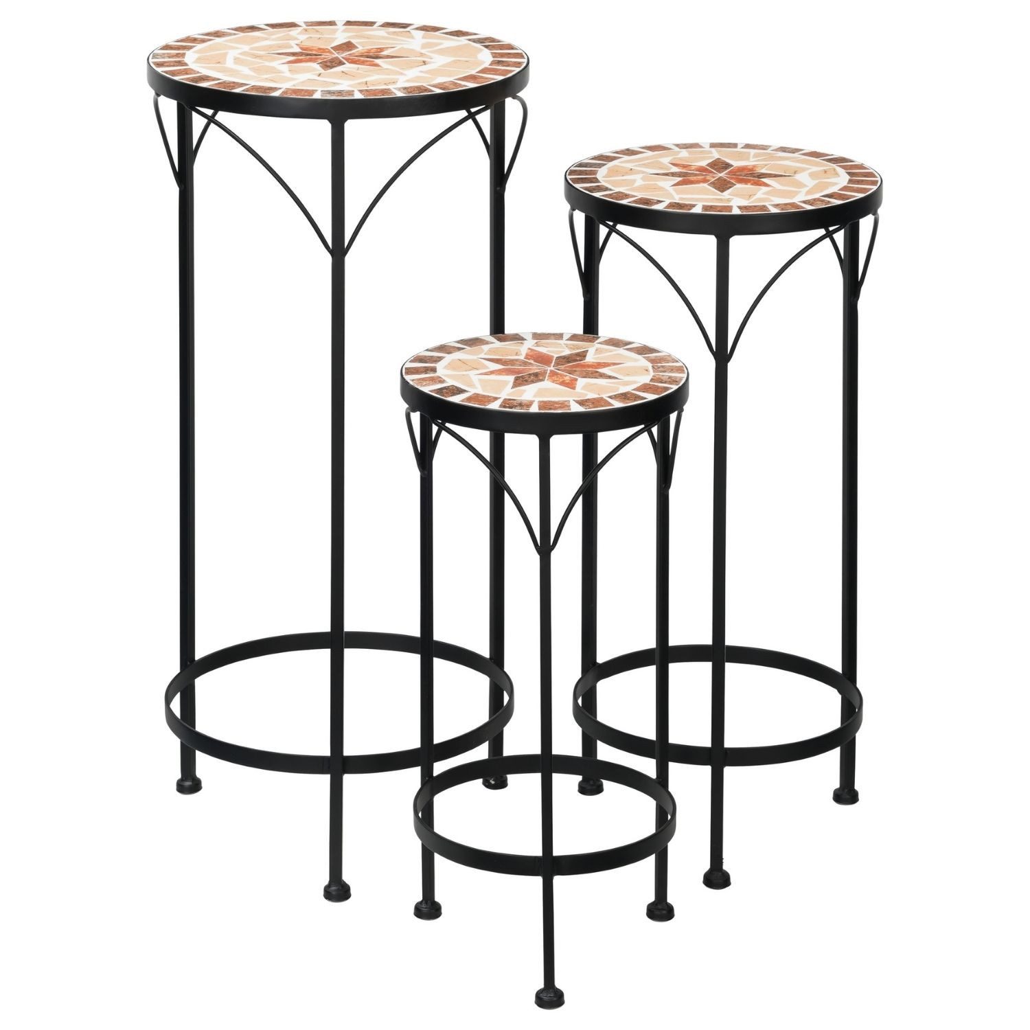 Mosaik-Meister Blumenhocker Mosaik Beistelltisch Balkon Metall günstig online kaufen