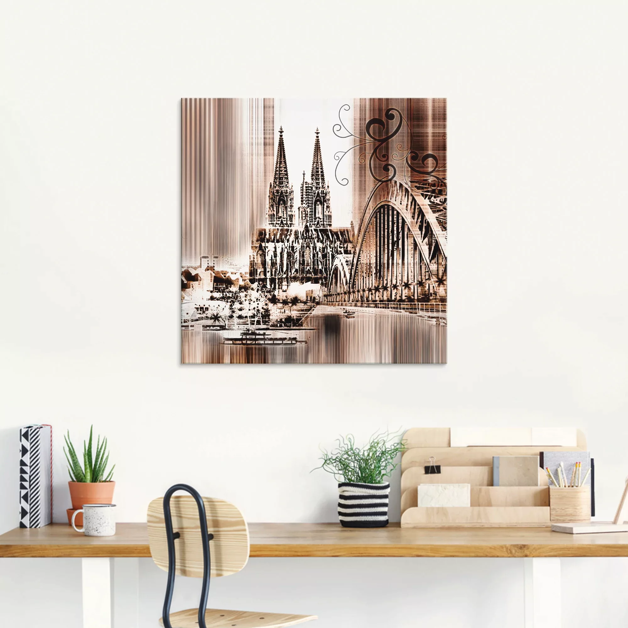 Artland Glasbild "Köln Skyline Collage VI", Architektonische Elemente, (1 S günstig online kaufen