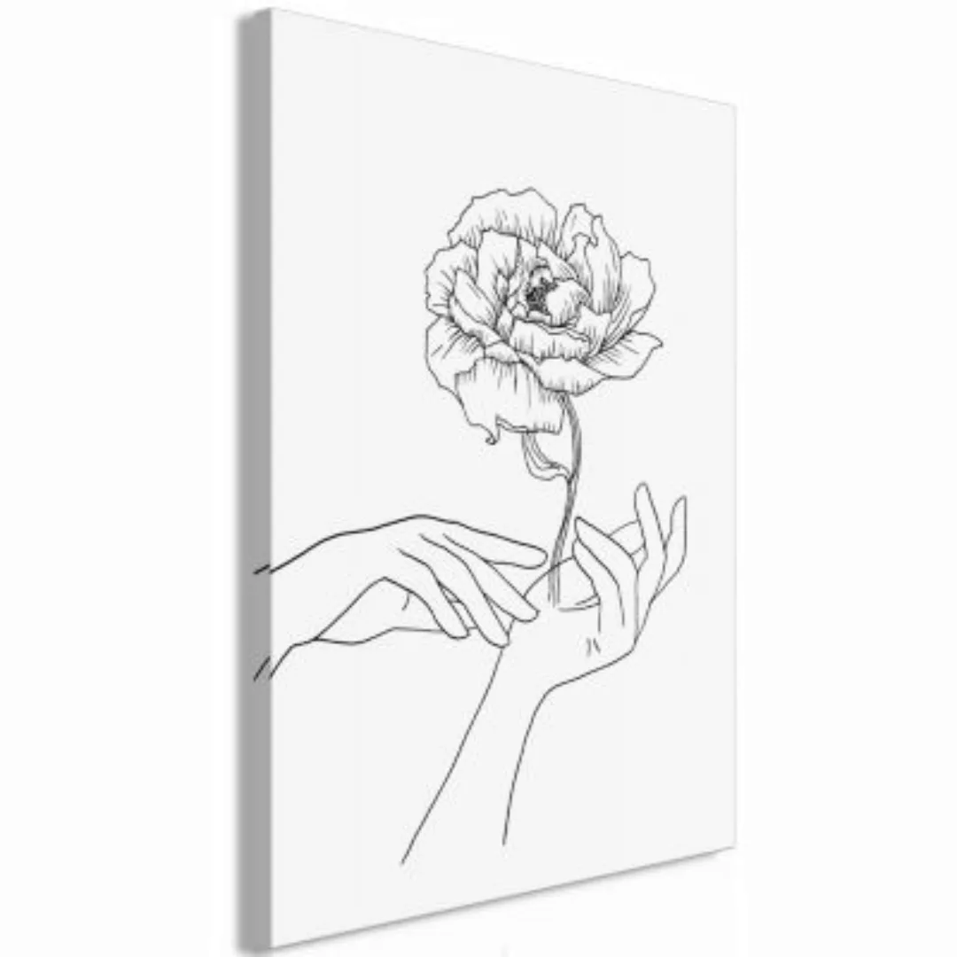 artgeist Wandbild Delicate Touch (1 Part) Vertical schwarz/weiß Gr. 40 x 60 günstig online kaufen