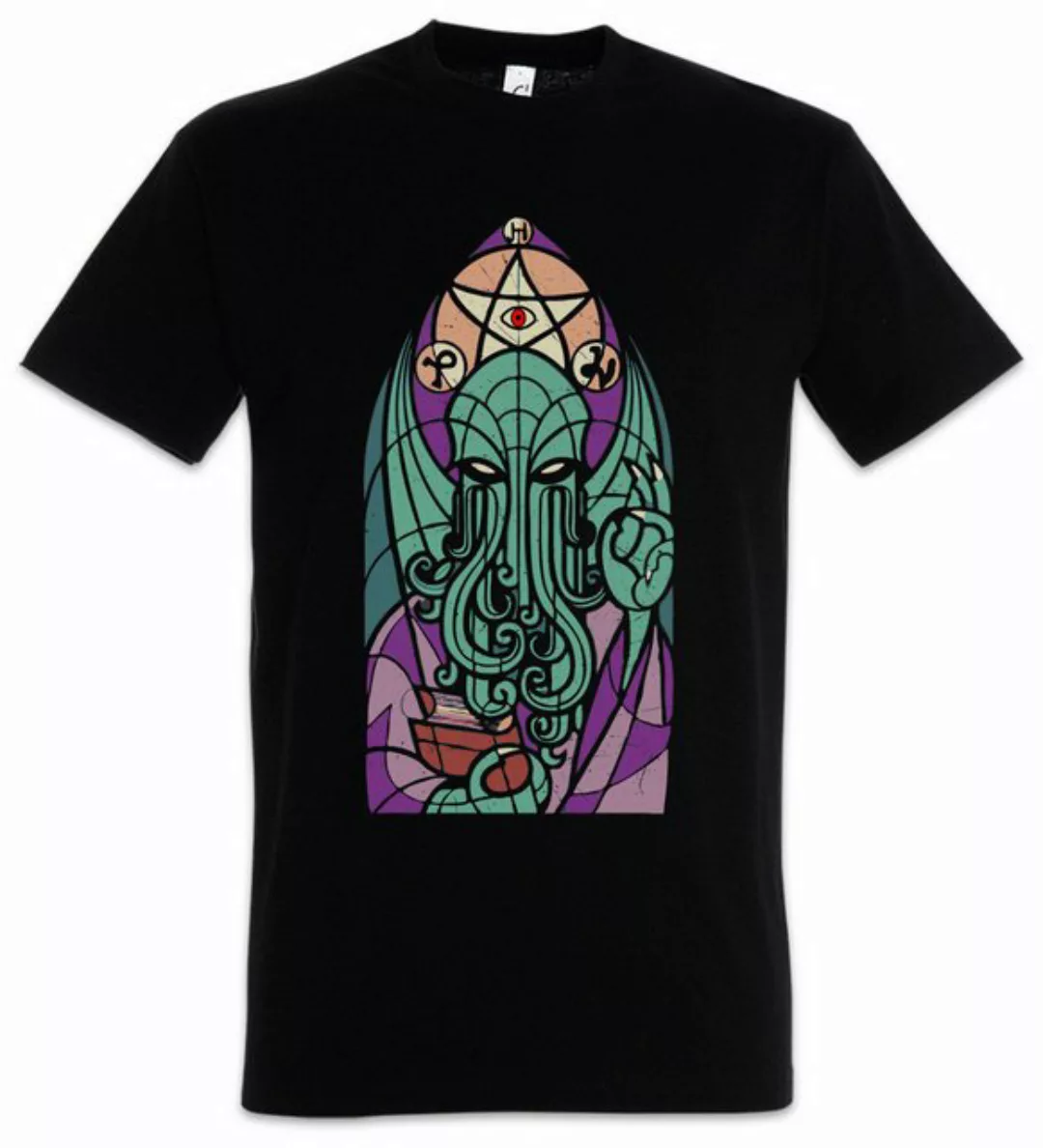 Urban Backwoods Print-Shirt Church Of Cthulhu Herren T-Shirt Miskatonic Lov günstig online kaufen