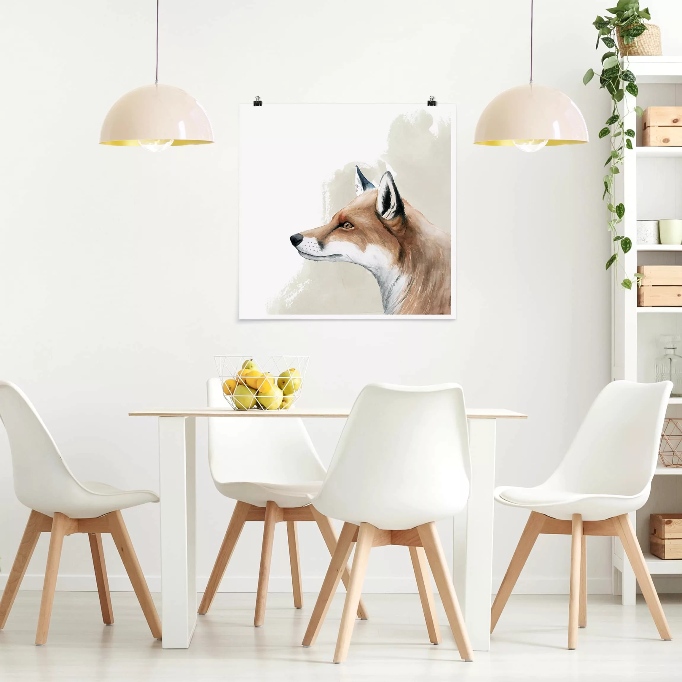 Poster Tiere - Quadrat Waldfreunde - Fuchs günstig online kaufen