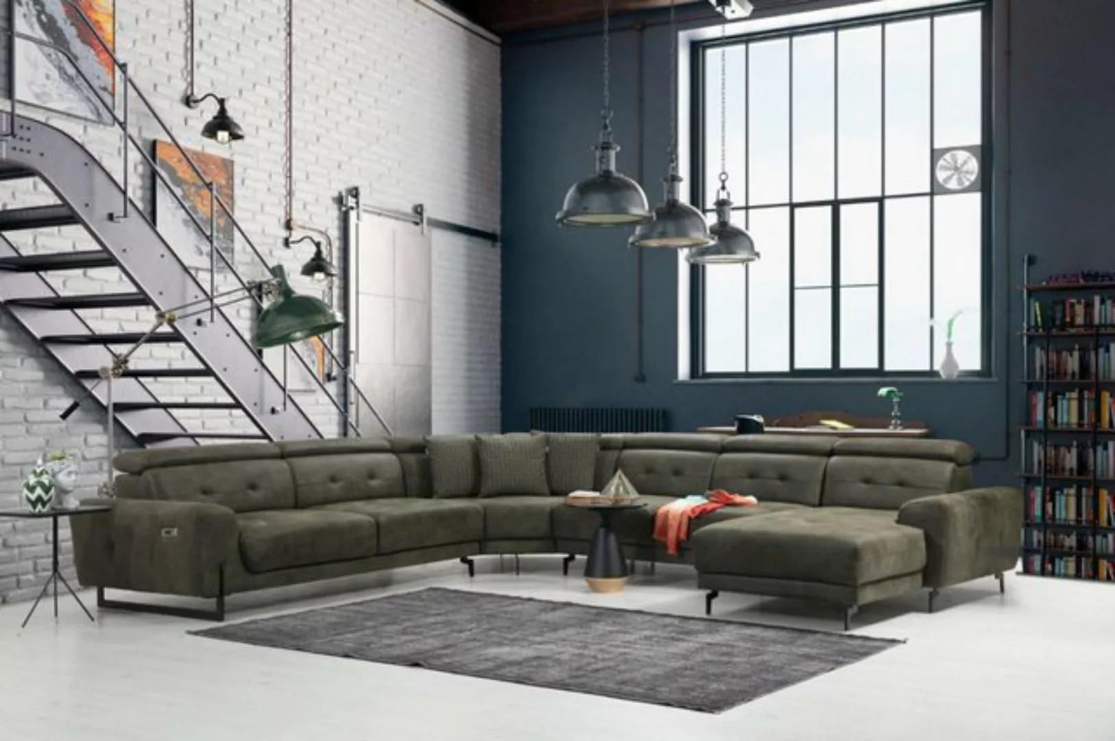 JVmoebel Ecksofa Wohnzimmer Ecksofa U-Form Luxus Möbel Modern Sofa, 6 Teile günstig online kaufen