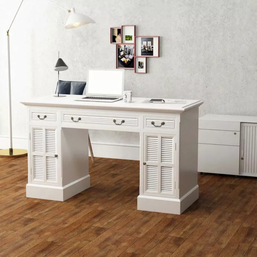 Schreibtisch Sekretär Weiß 140 X 48 X 80 Cm günstig online kaufen
