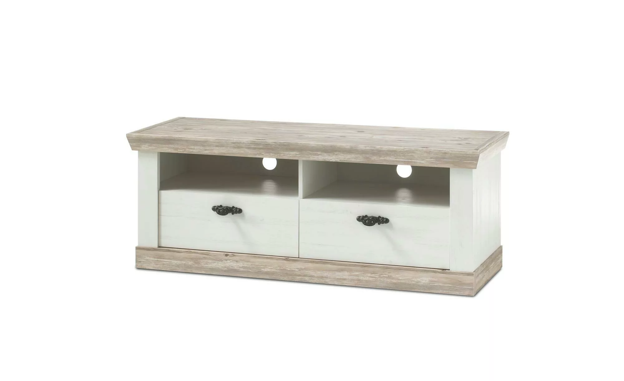 Lowboard  Roble ¦ weiß ¦ Maße (cm): B: 134 H: 44 Kommoden & Sideboards > Lo günstig online kaufen