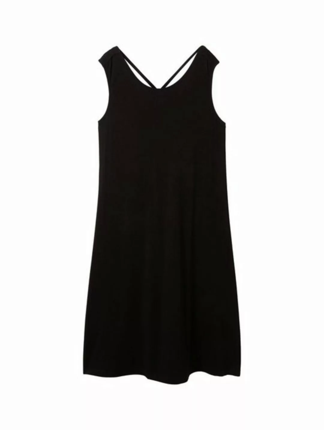 TOM TAILOR Sommerkleid jersey dress with back detail, deep black günstig online kaufen