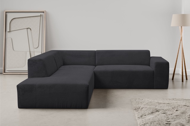 WERK2 Ecksofa »Zeus-M, tolles Sofa mit schönen Details, L-Form«, Curvy Tren günstig online kaufen