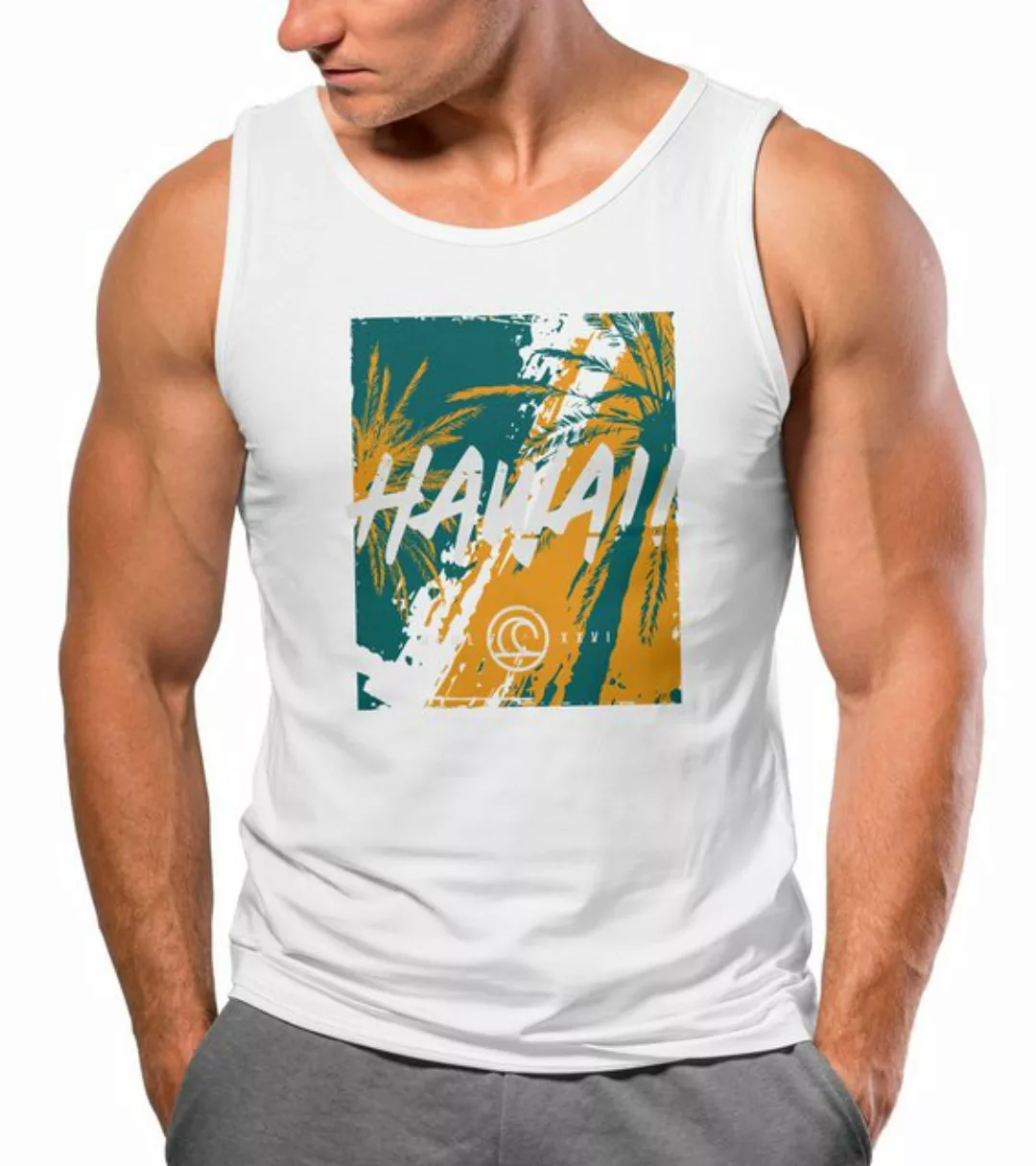 Neverless Tanktop Herren Tank-Top Hawaii Surfing Palmen Aufdruck Sommer Pri günstig online kaufen