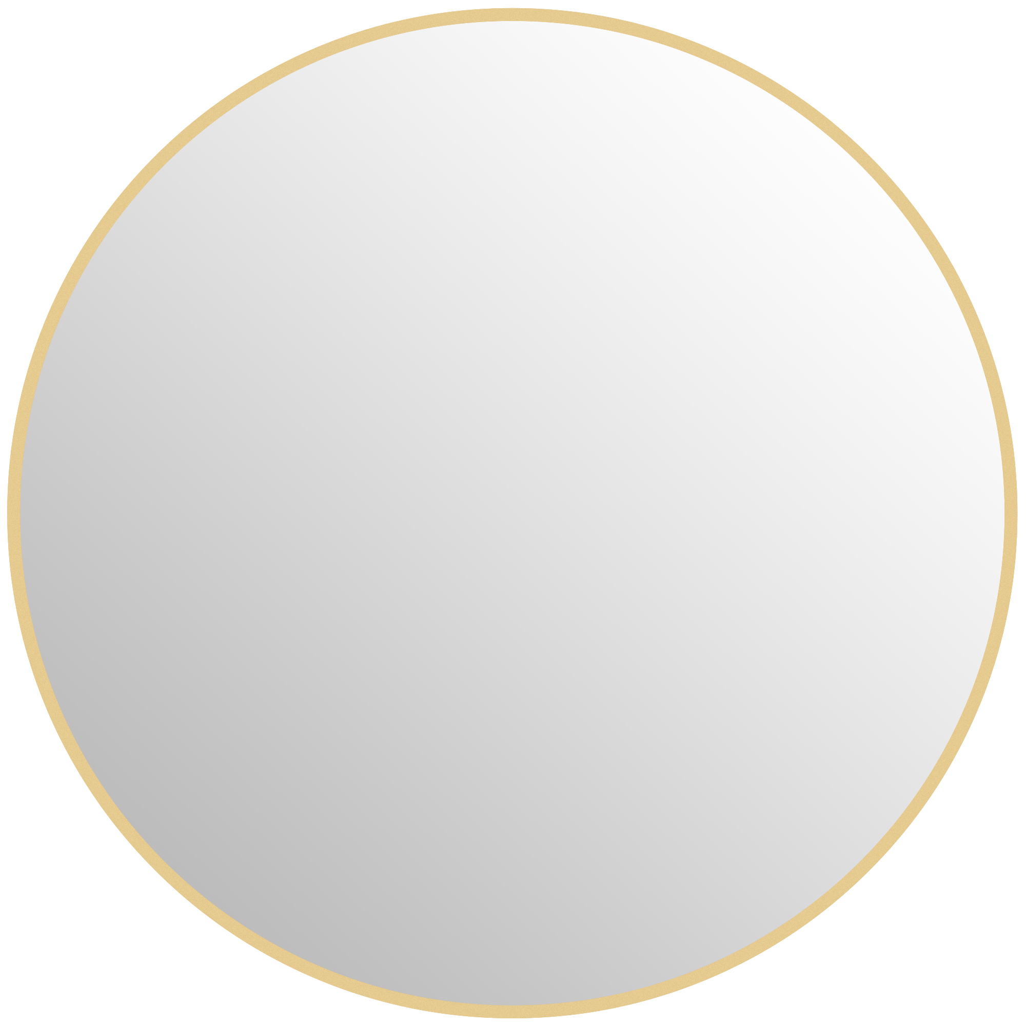 HOMCOM Badspiegel 70x70 cm Rund Spiegel mit Rahmen, Splitterschutzfolie, Wa günstig online kaufen
