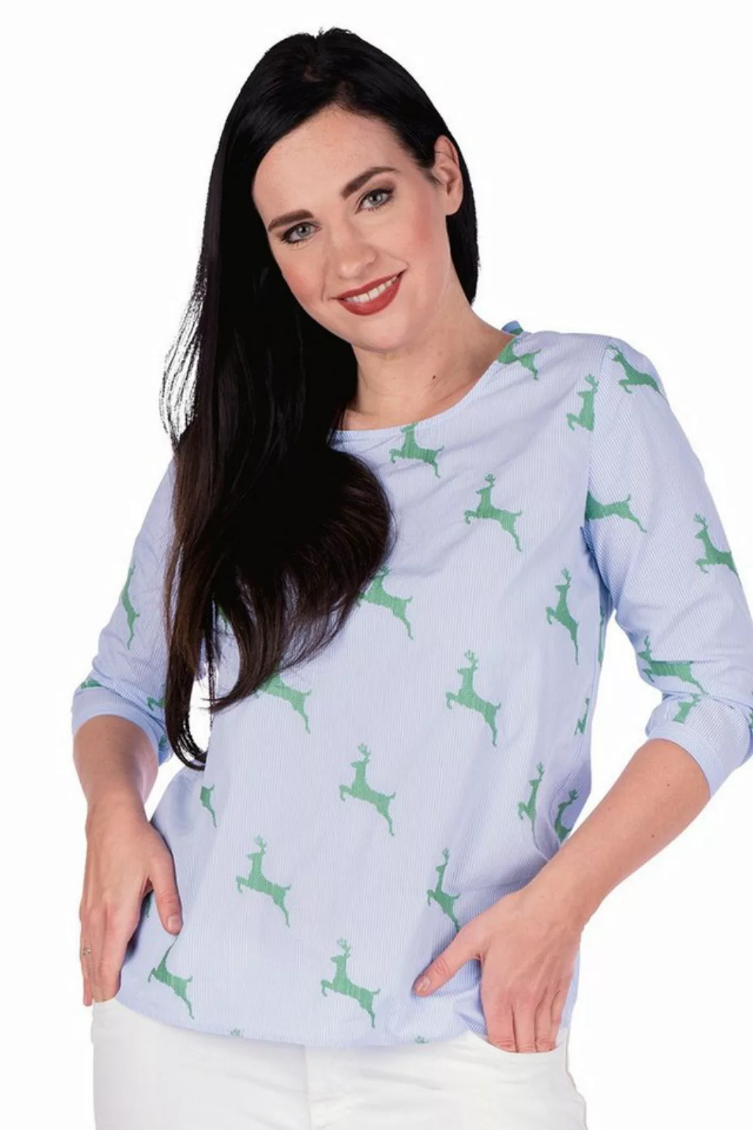 Lieblingsstück Trachtenbluse 3/4 Arm Bluse - EDISA - hellblau/bubblegum, he günstig online kaufen