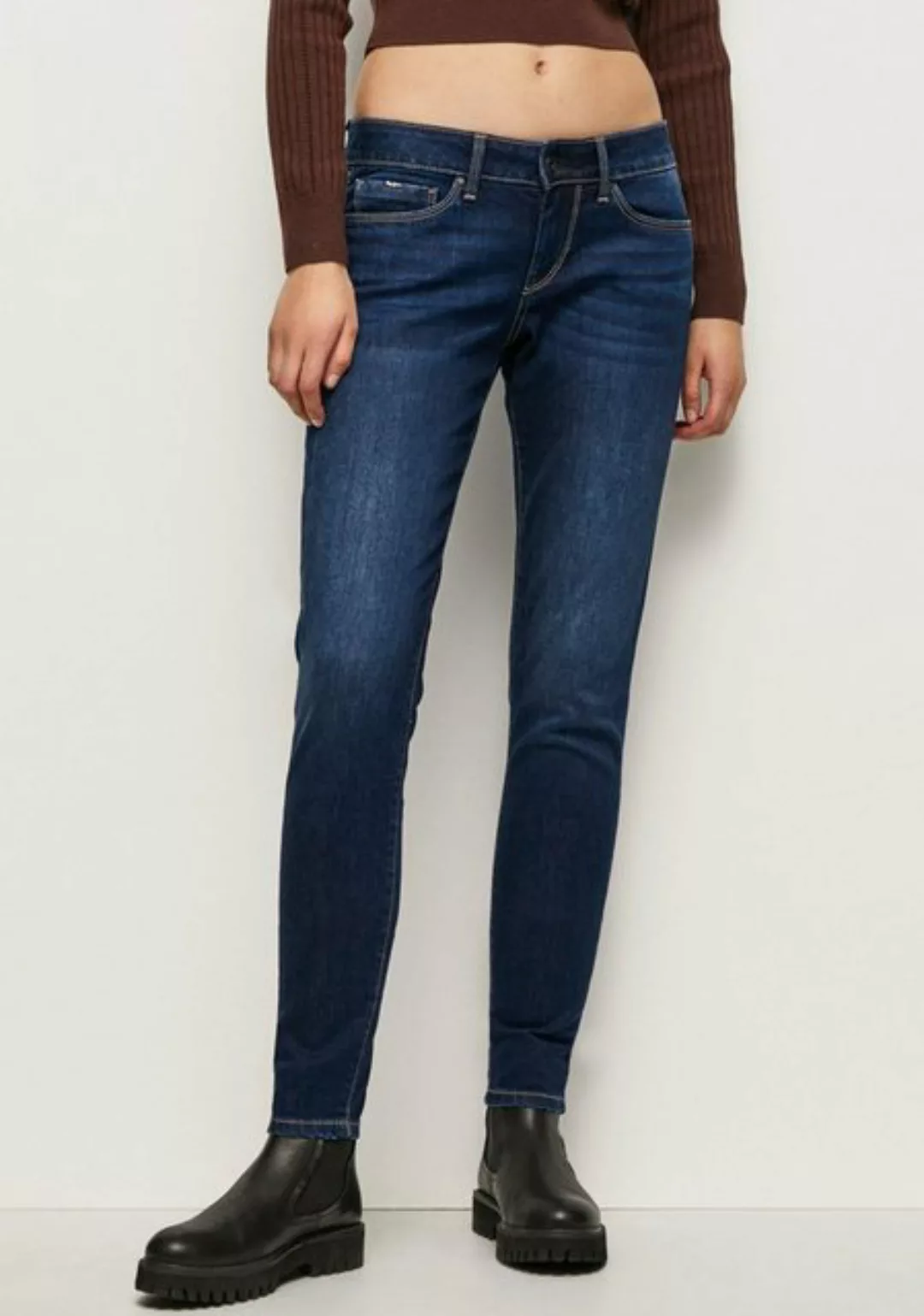 Pepe Jeans Skinny-fit-Jeans SOHO im 5-Pocket-Stil mit 1-Knopf Bund und Stre günstig online kaufen