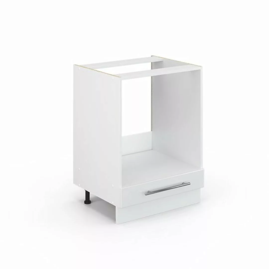 Vicco Herdumbauschrank Fame-Line, Weiß Hochglanz/Weiß, 60 cm, AP Marmor günstig online kaufen