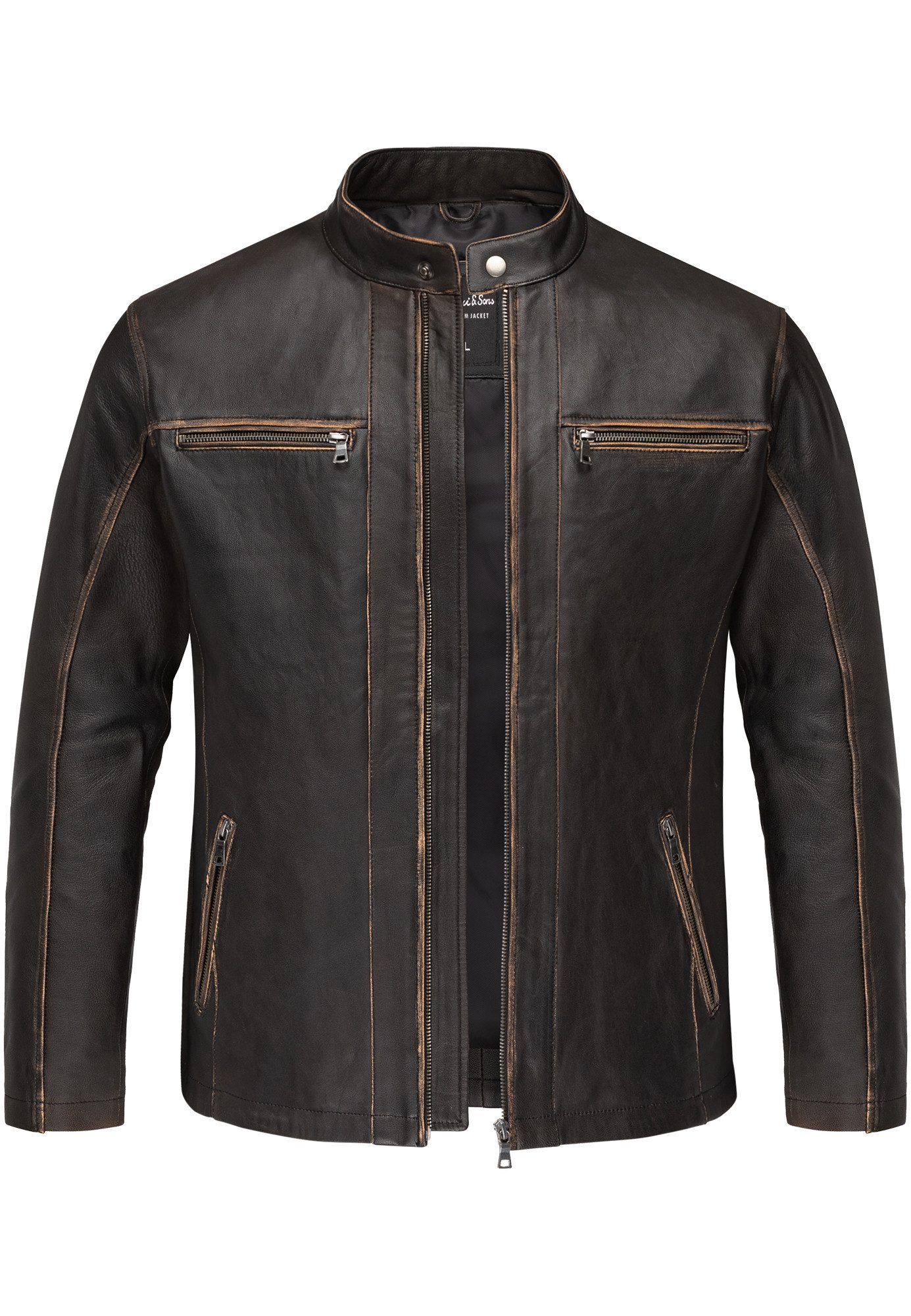 Amaci&Sons Lederjacke JUNEAU Lederjacke Herren Vintage günstig online kaufen