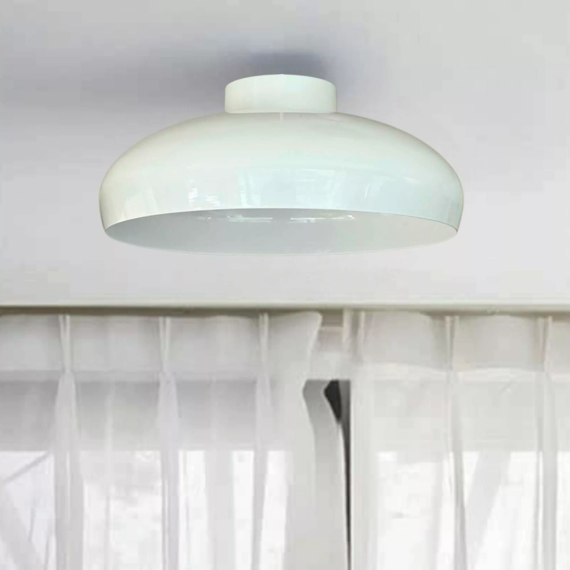 Deckenleuchte Olli, Ø 40 cm, rot/weiß, Metall, E27 günstig online kaufen