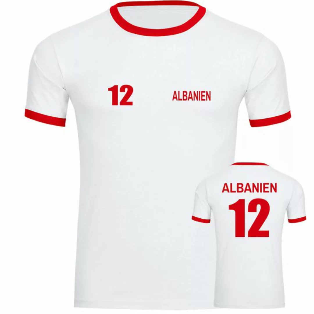 multifanshop T-Shirt Kontrast Albanien - Trikot 12 - Männer günstig online kaufen