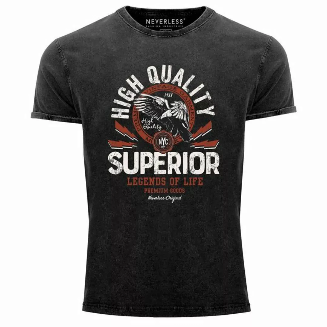 Neverless Print-Shirt Neverless® Herren T-Shirt Vintage Shirt Printshirt Su günstig online kaufen