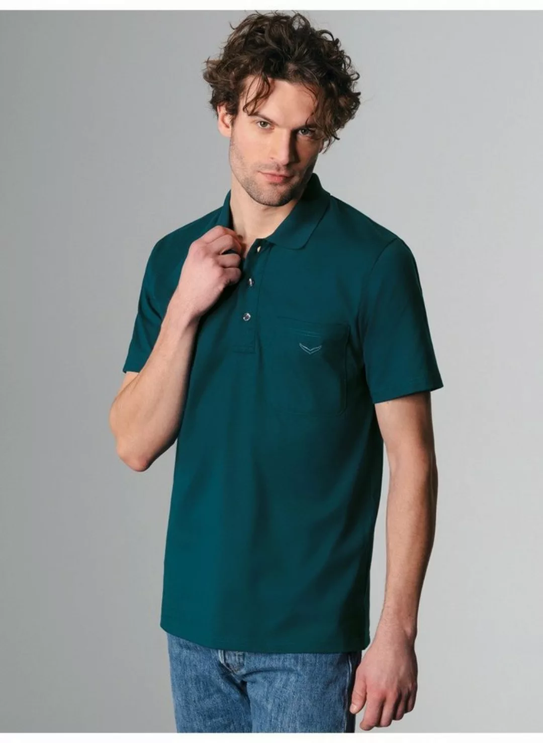 Trigema Poloshirt TRIGEMA Poloshirt aus Single-Jersey (1-tlg) günstig online kaufen