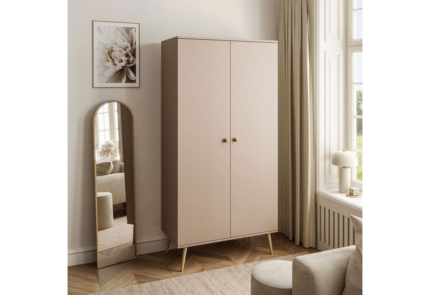 Lookway Kleiderschrank HARMONY zweitüriger Schrank mit Kleiderstange günstig online kaufen