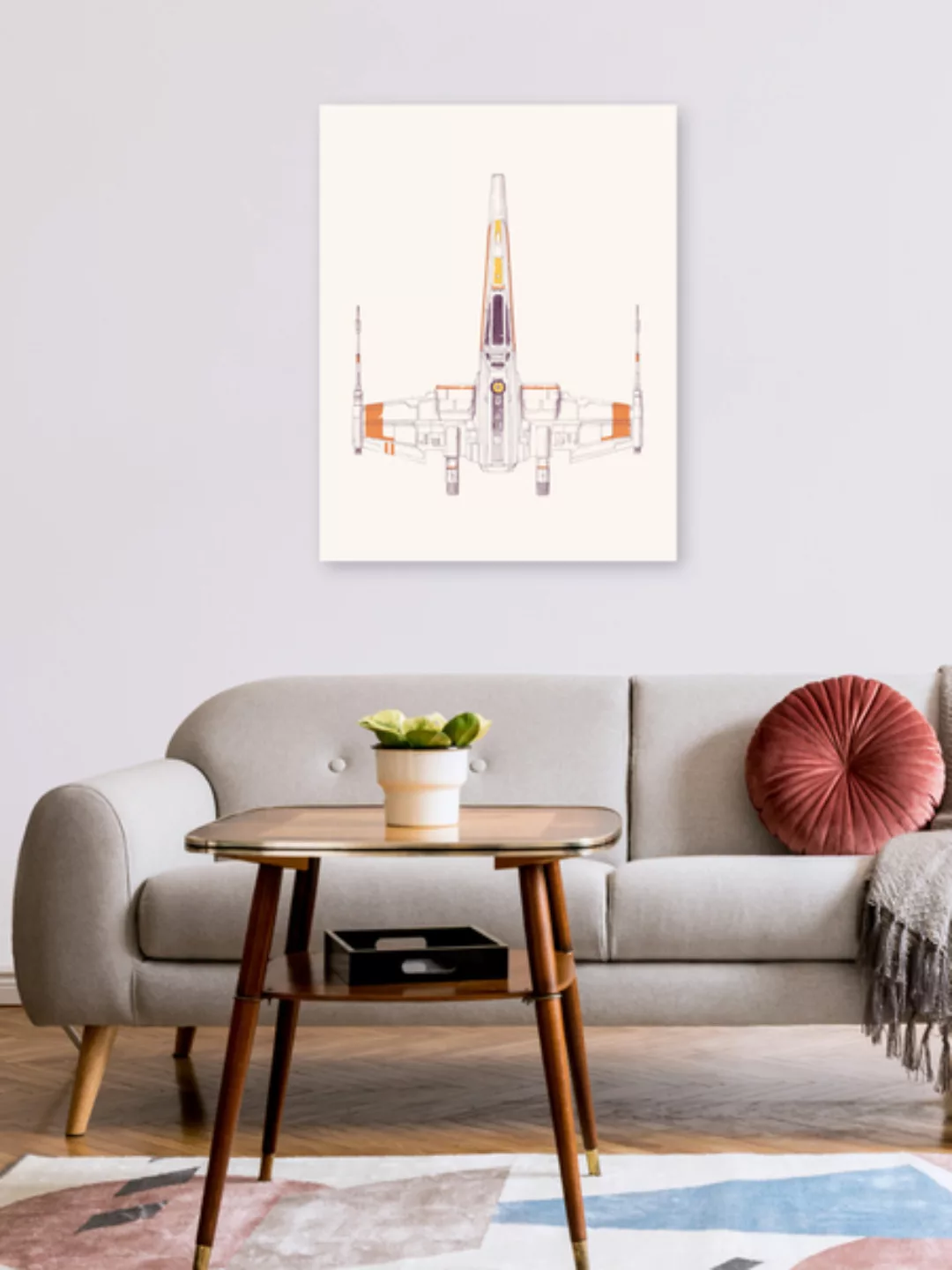 Poster / Leinwandbild - Spaceship X Wing günstig online kaufen
