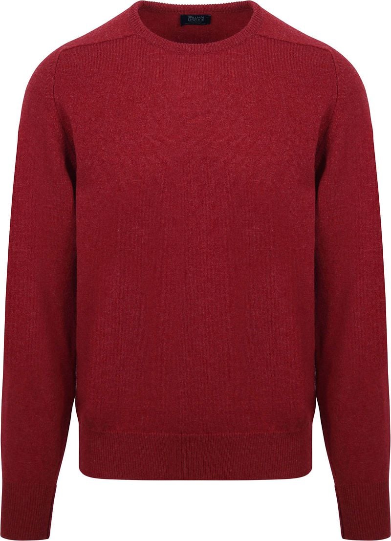 William Lockie  O-Auschnitt Pullover Lammwolle rot - Größe M günstig online kaufen