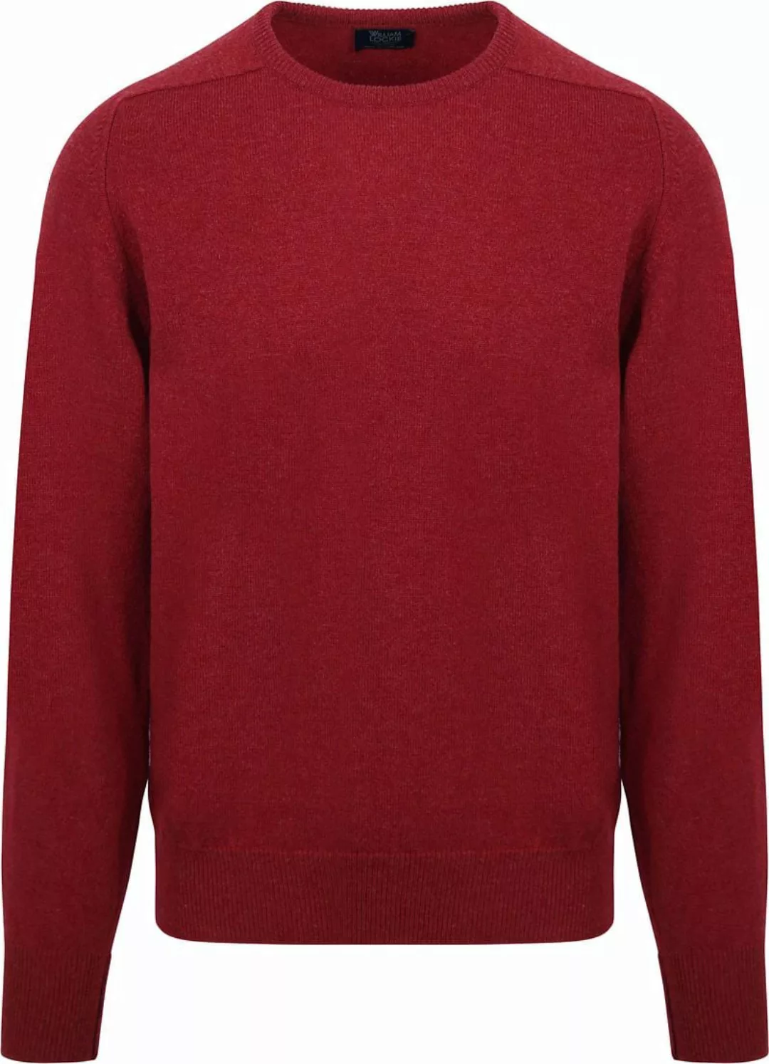 William Lockie  O-Auschnitt Pullover Lammwolle rot - Größe XL günstig online kaufen