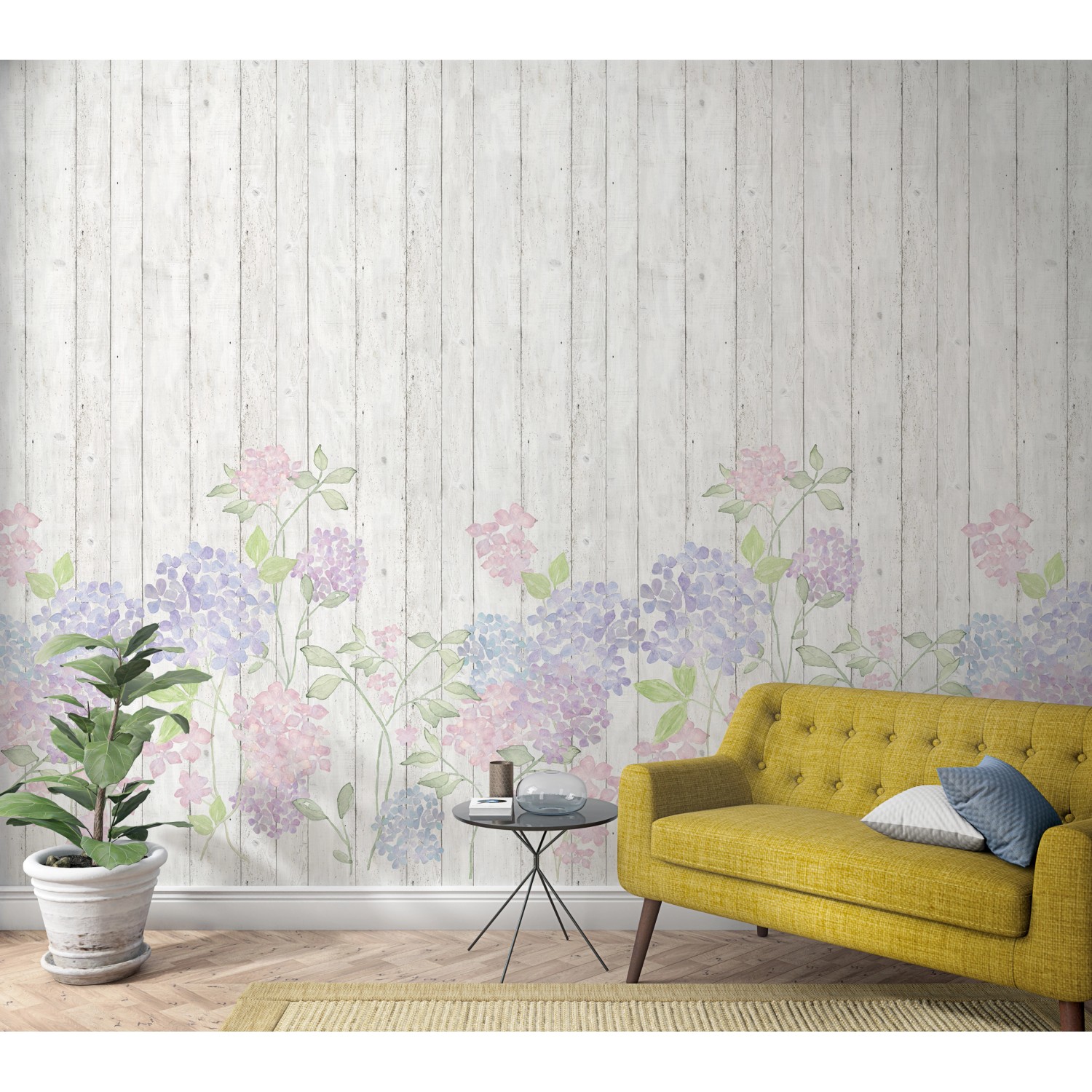 Marburg Vliestapete Blumen Greige 270 cm x 159 cm FSC® günstig online kaufen