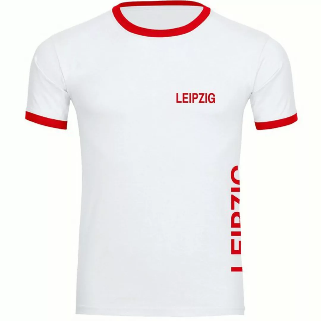 multifanshop T-Shirt Kontrast Leipzig - Brust & Seite - Männer günstig online kaufen