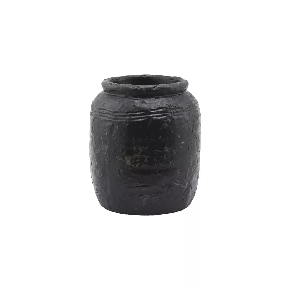 Vase Siliga aus Zement in Schwarz günstig online kaufen