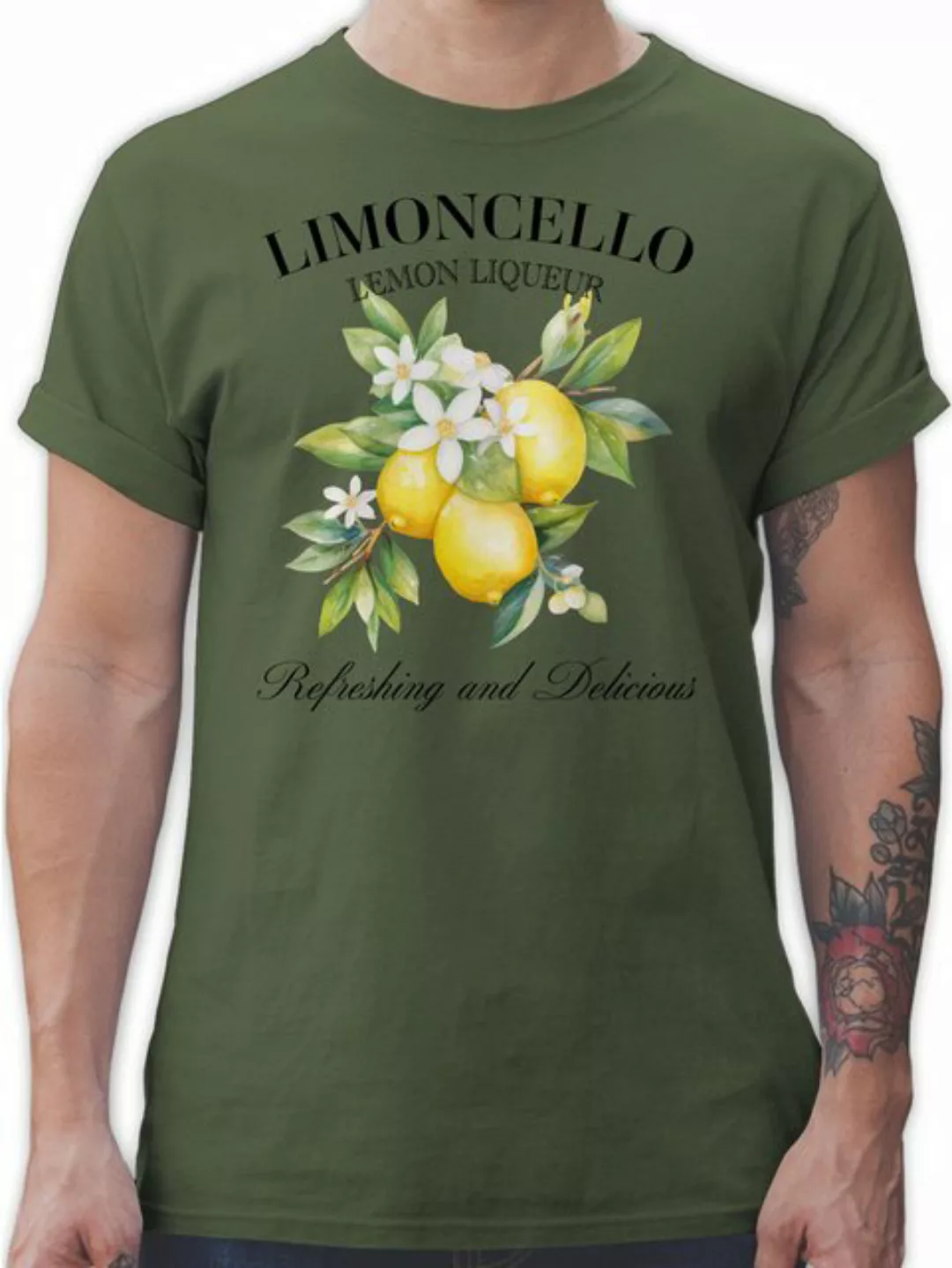 Shirtracer T-Shirt Limoncello Refreshing and Delicious I Limoncello Geschen günstig online kaufen