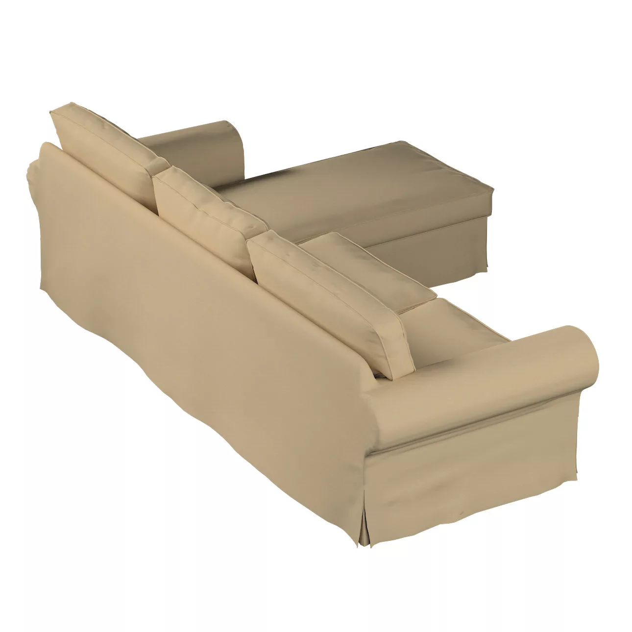 Bezug für Ektorp 2-Sitzer Sofa mit Recamiere, caffe latte, Ektorp 2-Sitzer günstig online kaufen