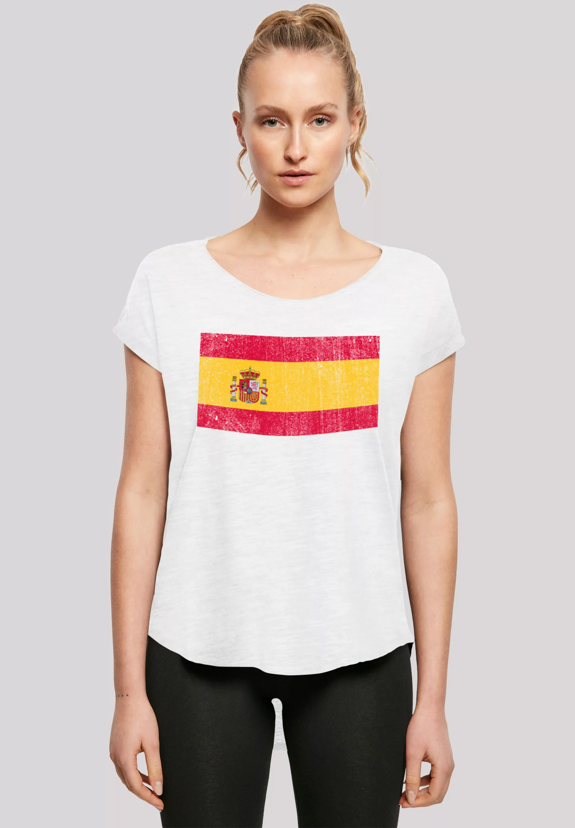 F4NT4STIC T-Shirt "Spain Spanien Flagge distressed", Print günstig online kaufen