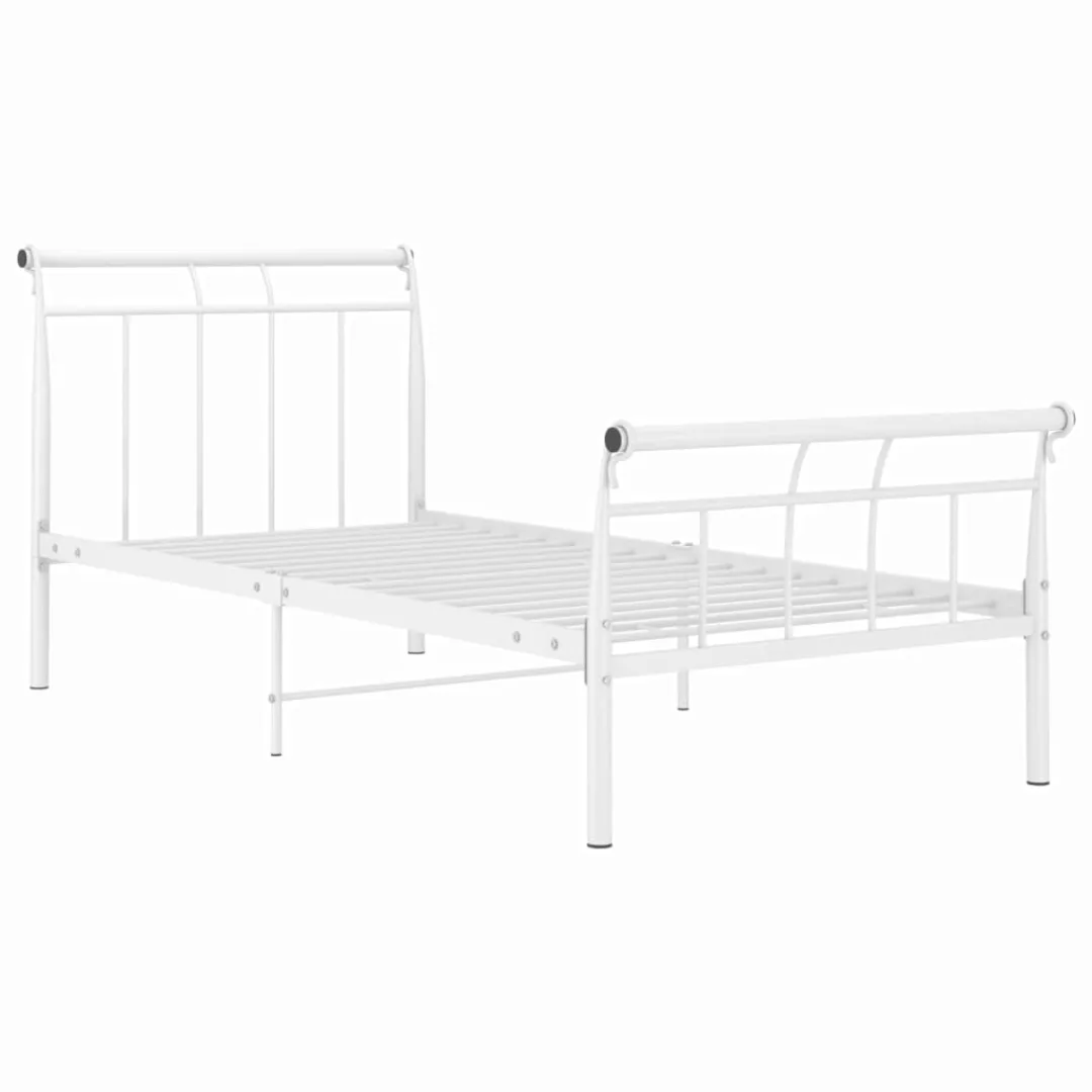 Bettgestell Weiß Metall 90x200 Cm günstig online kaufen