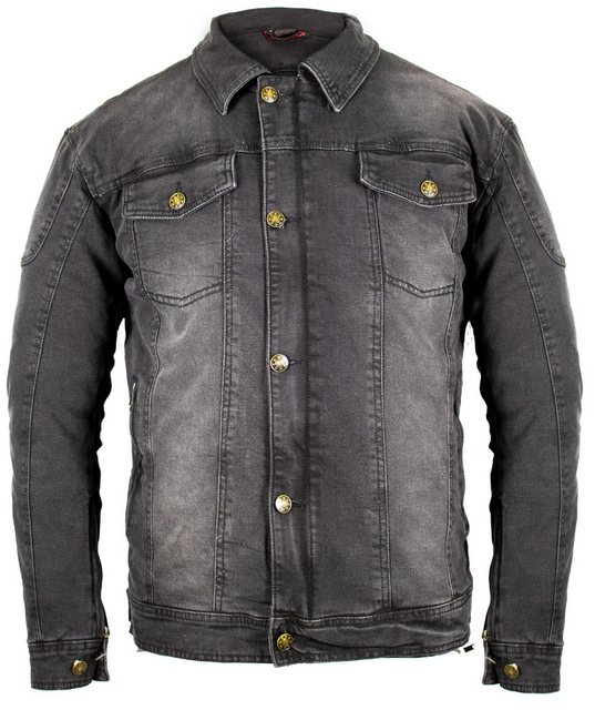 MDM Motorradjacke Motorrad Jeans Jacke mit Protektoren in Schwarz, Grau ode günstig online kaufen