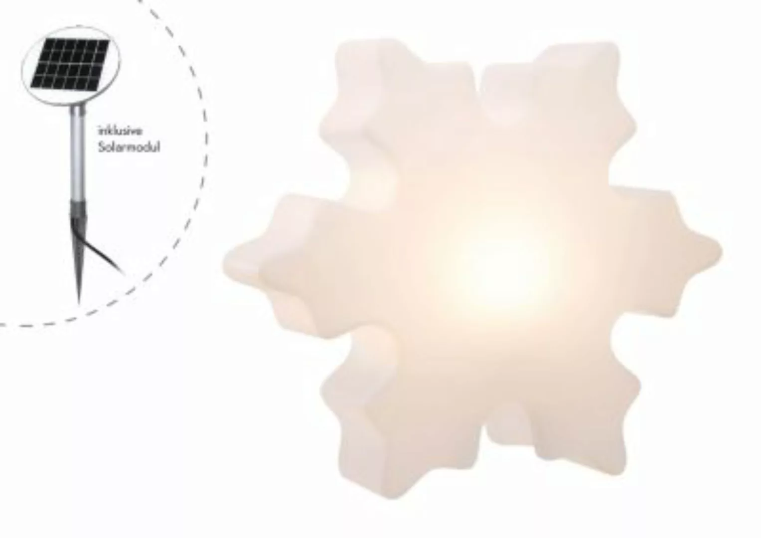 8 seasons design Shining Crystal (Solar) Gartenleuchte weiß günstig online kaufen