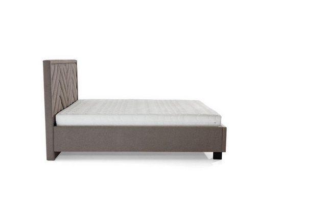 Xlmoebel Bett Luxuriöses Schlafzimmermöbel in Taupe Braun aus Samt, 200x200 günstig online kaufen