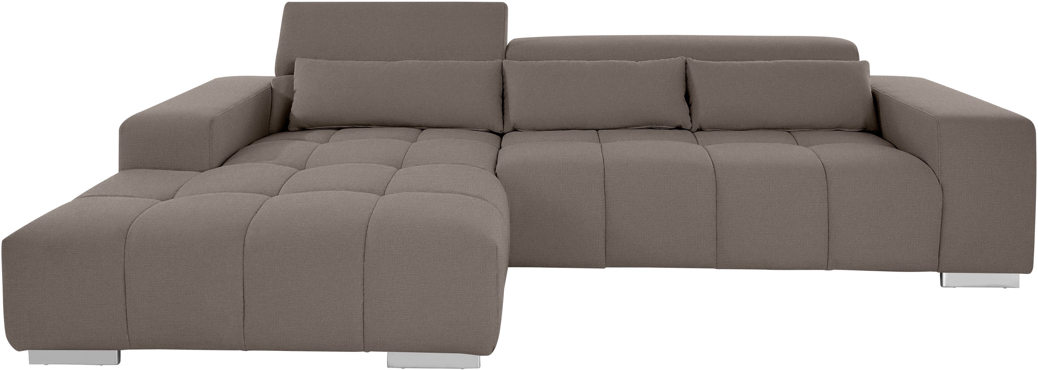 COTTA Ecksofa "Orion L-Form", mit Kopfteilverstellung & 3 Nierenkissen günstig online kaufen