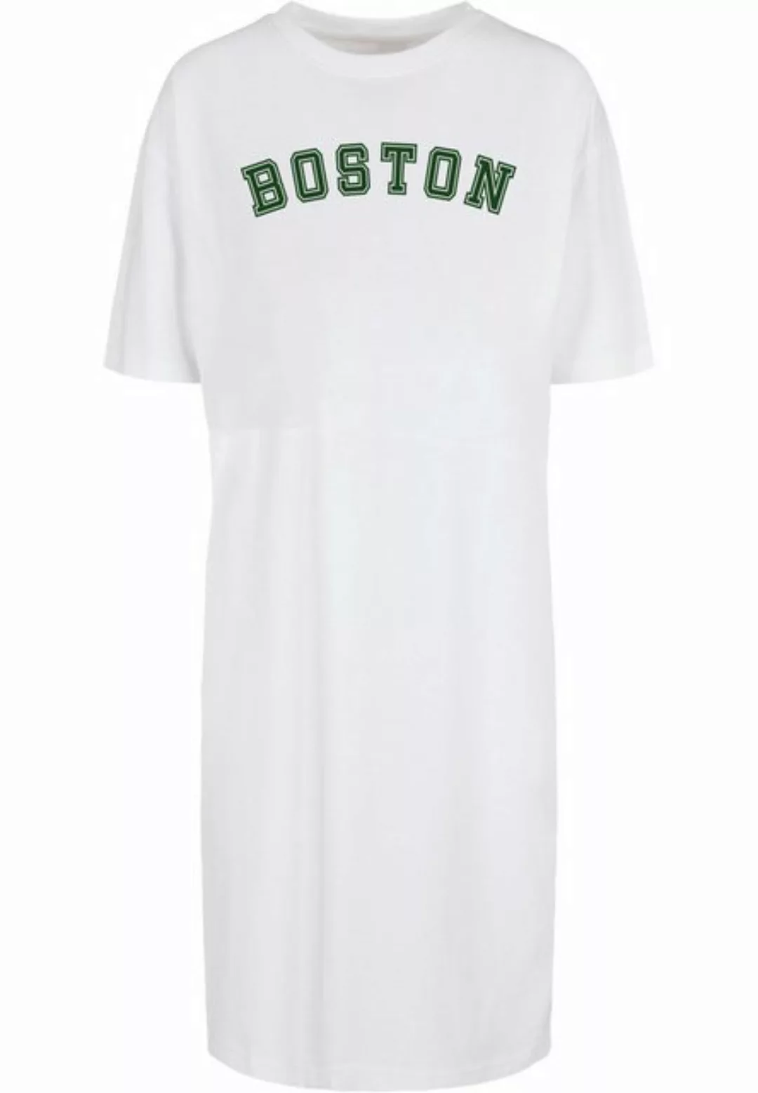 Merchcode Shirtkleid Merchcode Damen Ladies Boston Organic Oversized Slit T günstig online kaufen