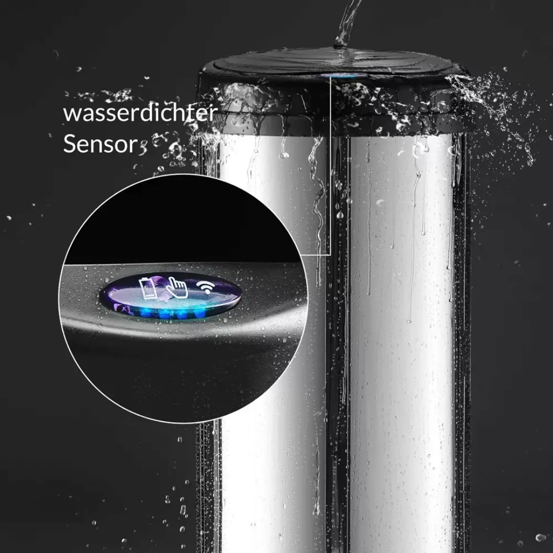 Sensor Mülleimer Silber Edelstahl 40L günstig online kaufen