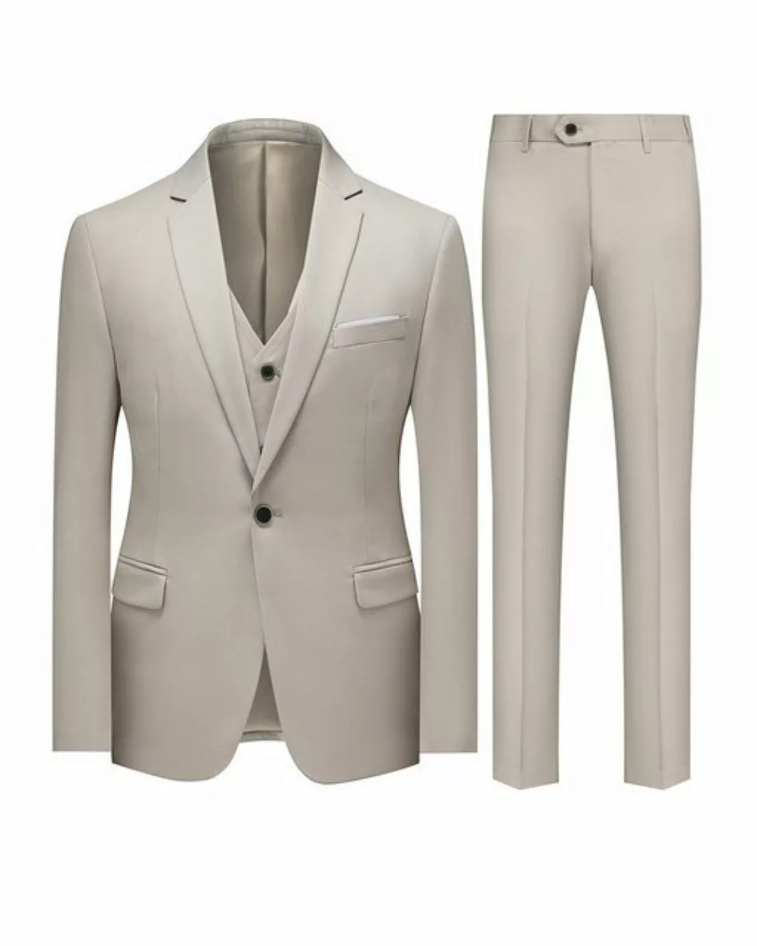 Allthemen Anzug (3 tlg) Herren Slim Fit Anzug Elegantes Anzugset für Busine günstig online kaufen