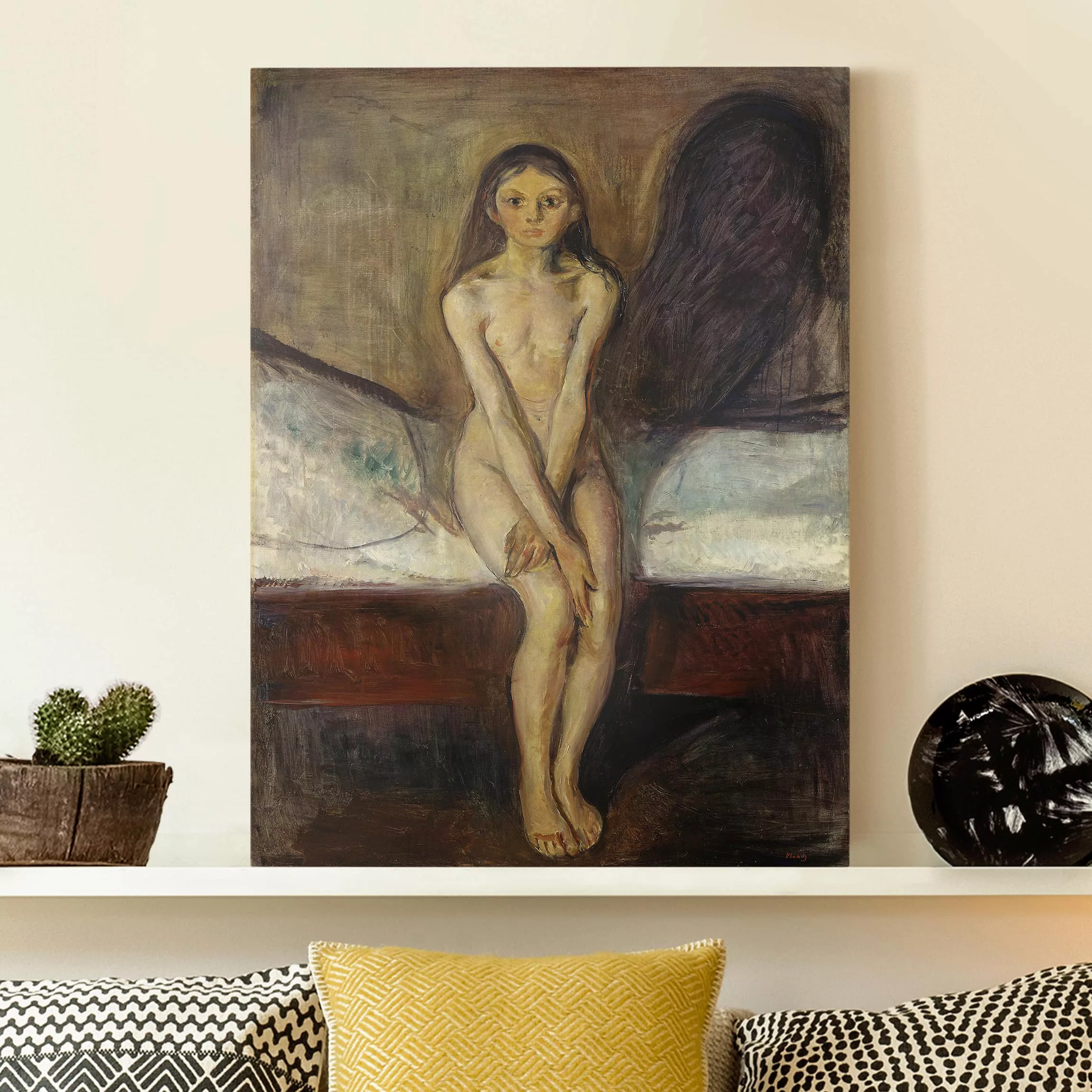 Leinwandbild - Hochformat Edvard Munch - Pubertät günstig online kaufen