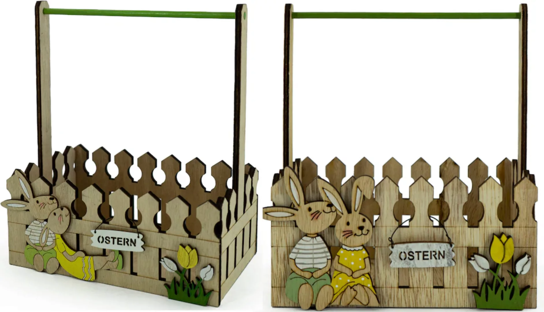 NOOR LIVING Osterfigur "Osterkörbchen", Osterdekoration, Osterkorb aus Holz günstig online kaufen