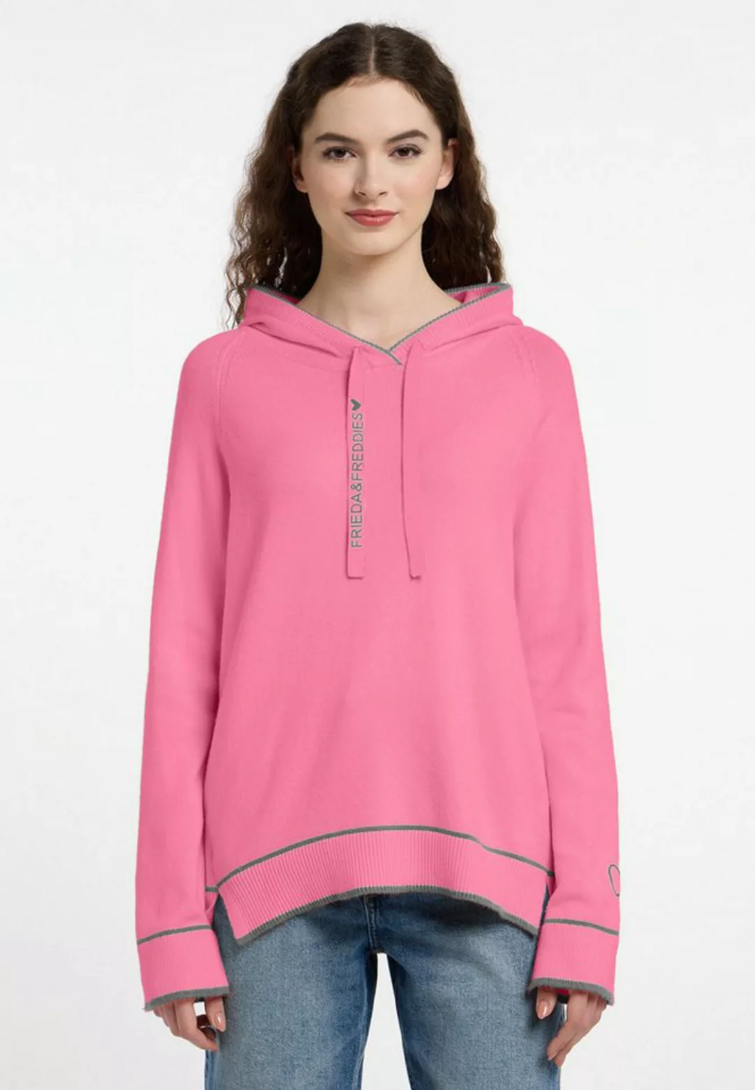 Frieda & Freddies NY Strickpullover Hoody mit dezenten Farbdetails günstig online kaufen