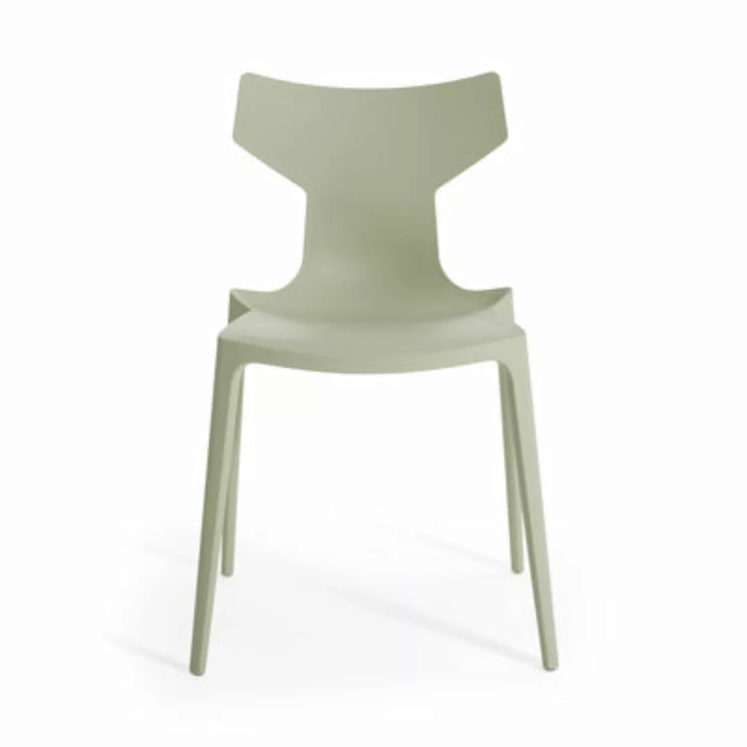 Stapelbarer Stuhl Re-Chair plastikmaterial grün / Recyceltes Material - Kar günstig online kaufen